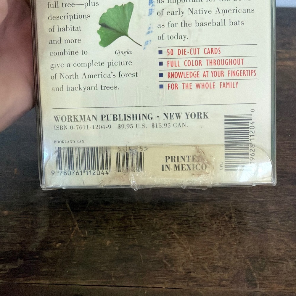 Fandex Family Field Guides 47 North American Trees Fan 10" Identification 1998 - Picture 3 of 3
